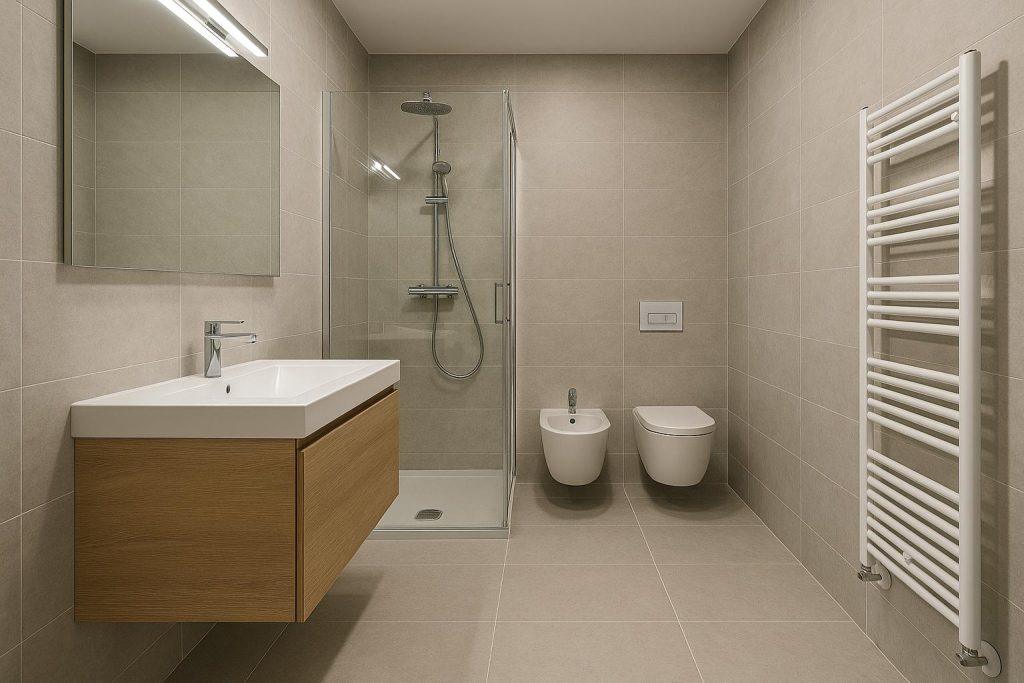Bagno moderno ristrutturato a Torino