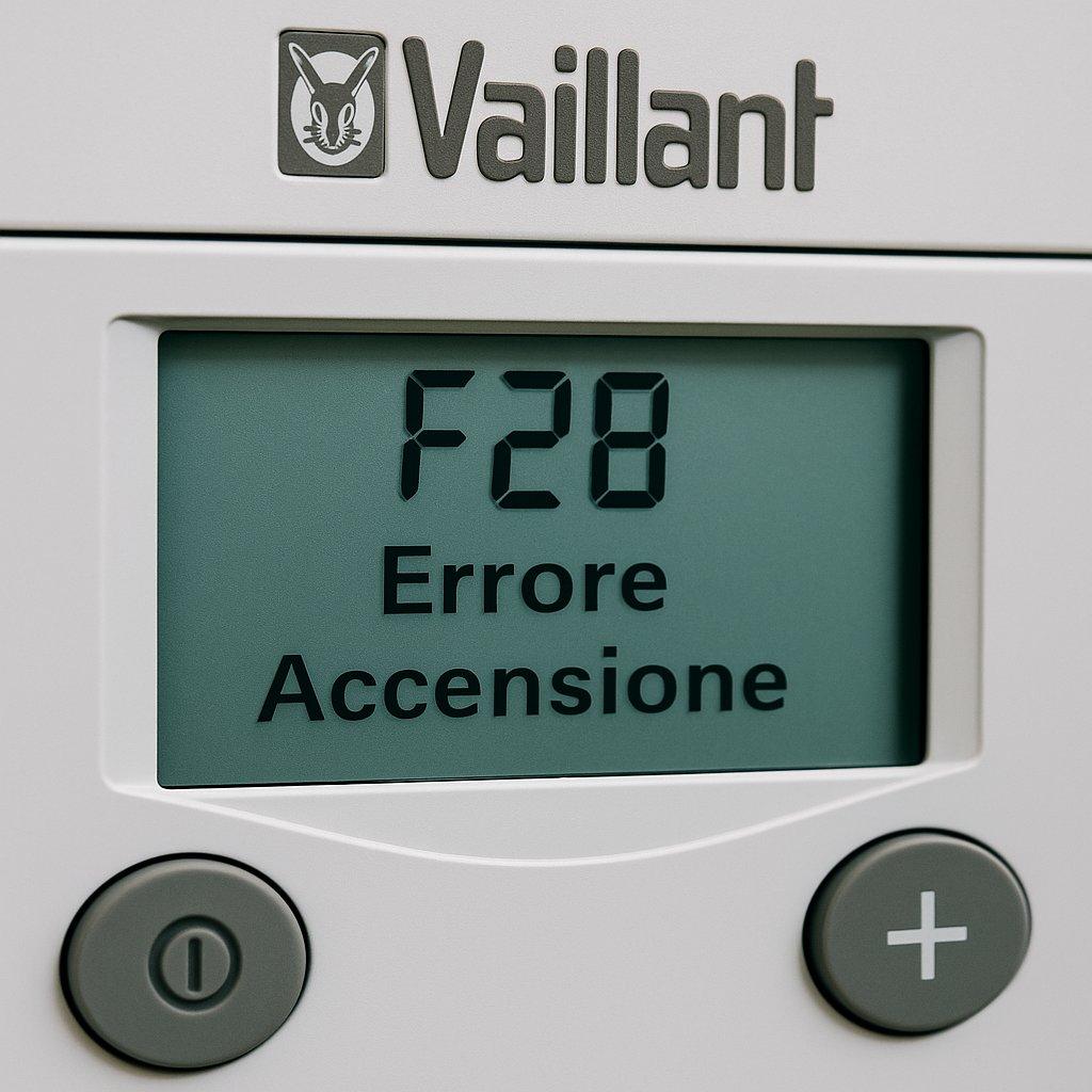 Errore F28 caldaia Vaillant mancata accensione
