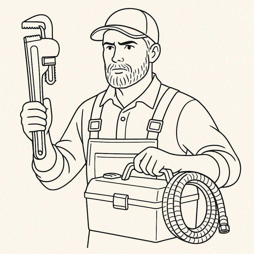 Idraulico a Torino.  Idraulico al lavoro su tubazioni in bagno