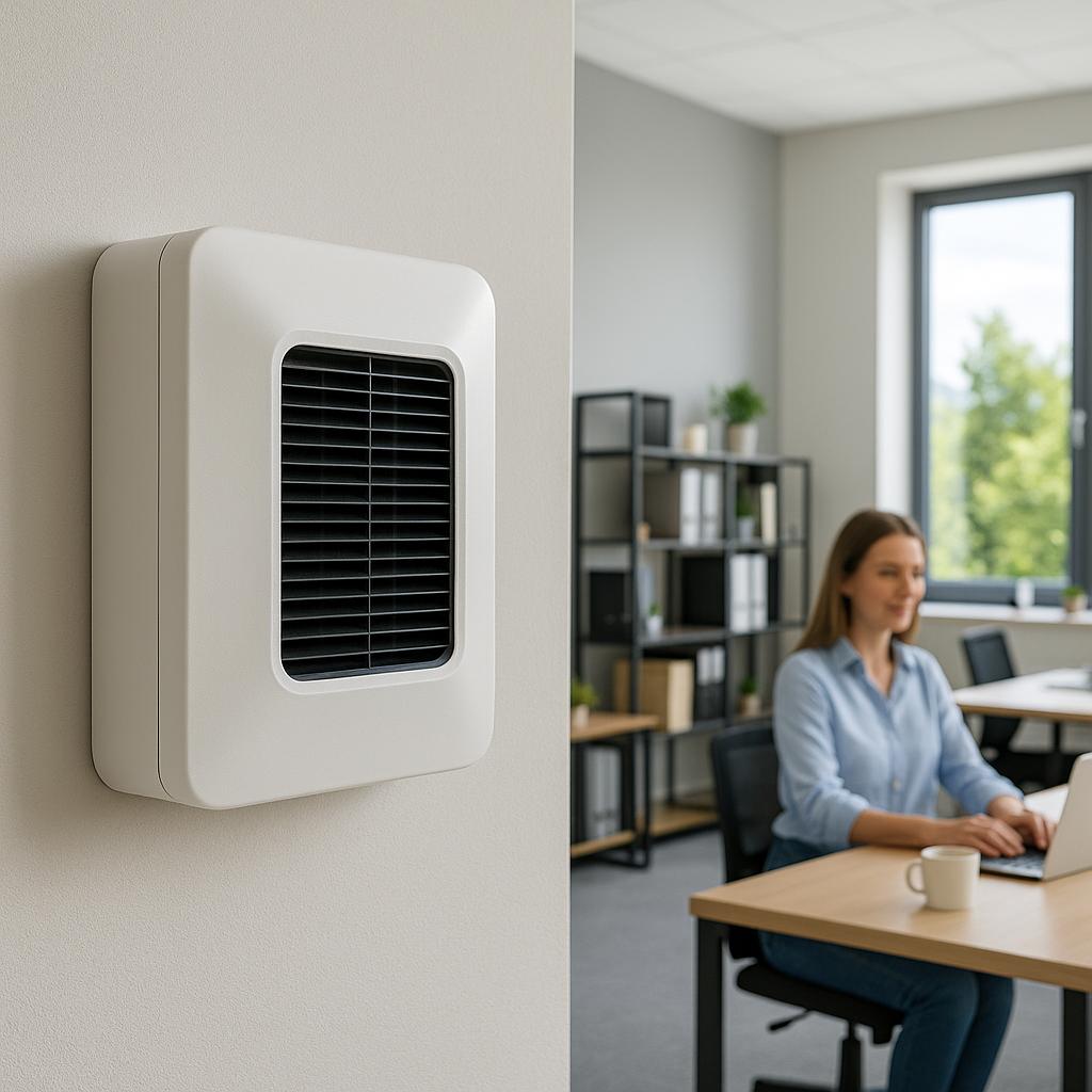 Tecnologia di raffrescamento con ventilazione meccanica controllata in ufficio