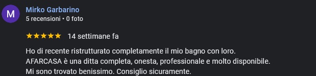 Afarcasa con le recensioni su google