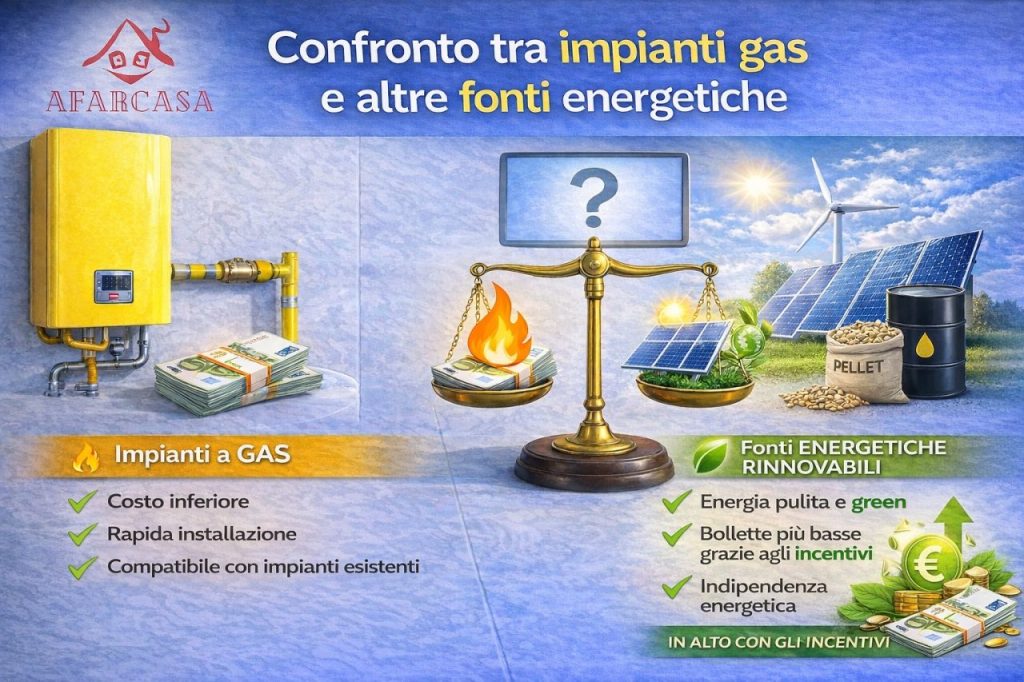 Confronto tra impianti gas e altre fonti energetiche