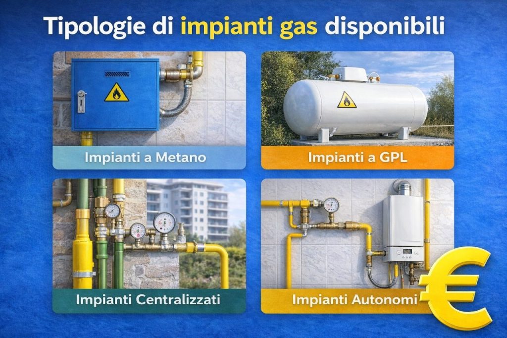 Tipologie di impianti gas disponibili